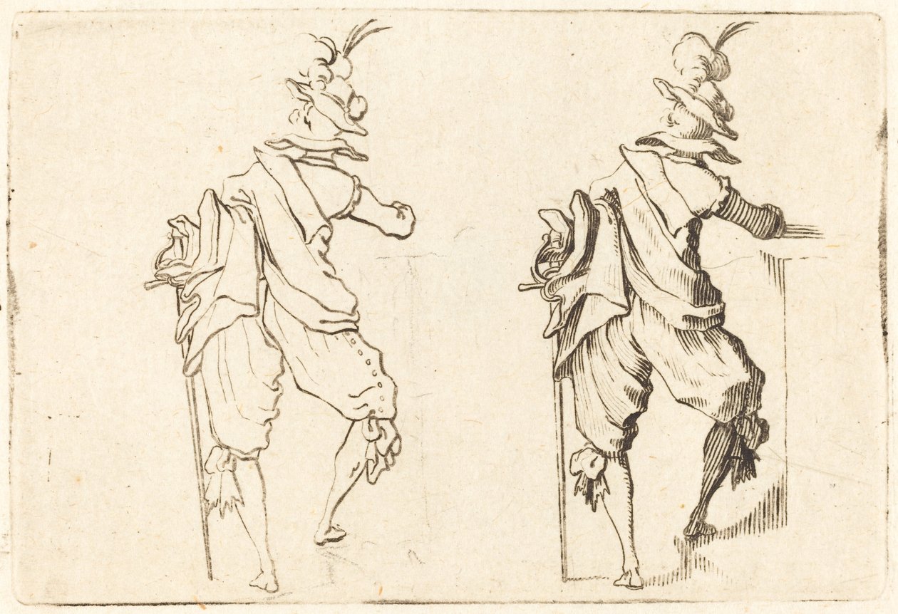 Muž s mečem, c. 1622. od Jacques Callot