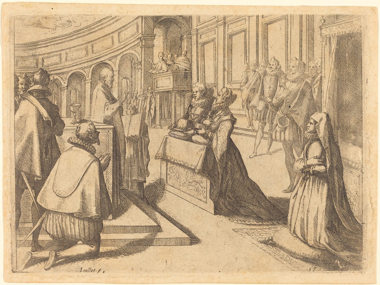 Sňatek Markéty Rakouské a Filipa III od Jacques Callot