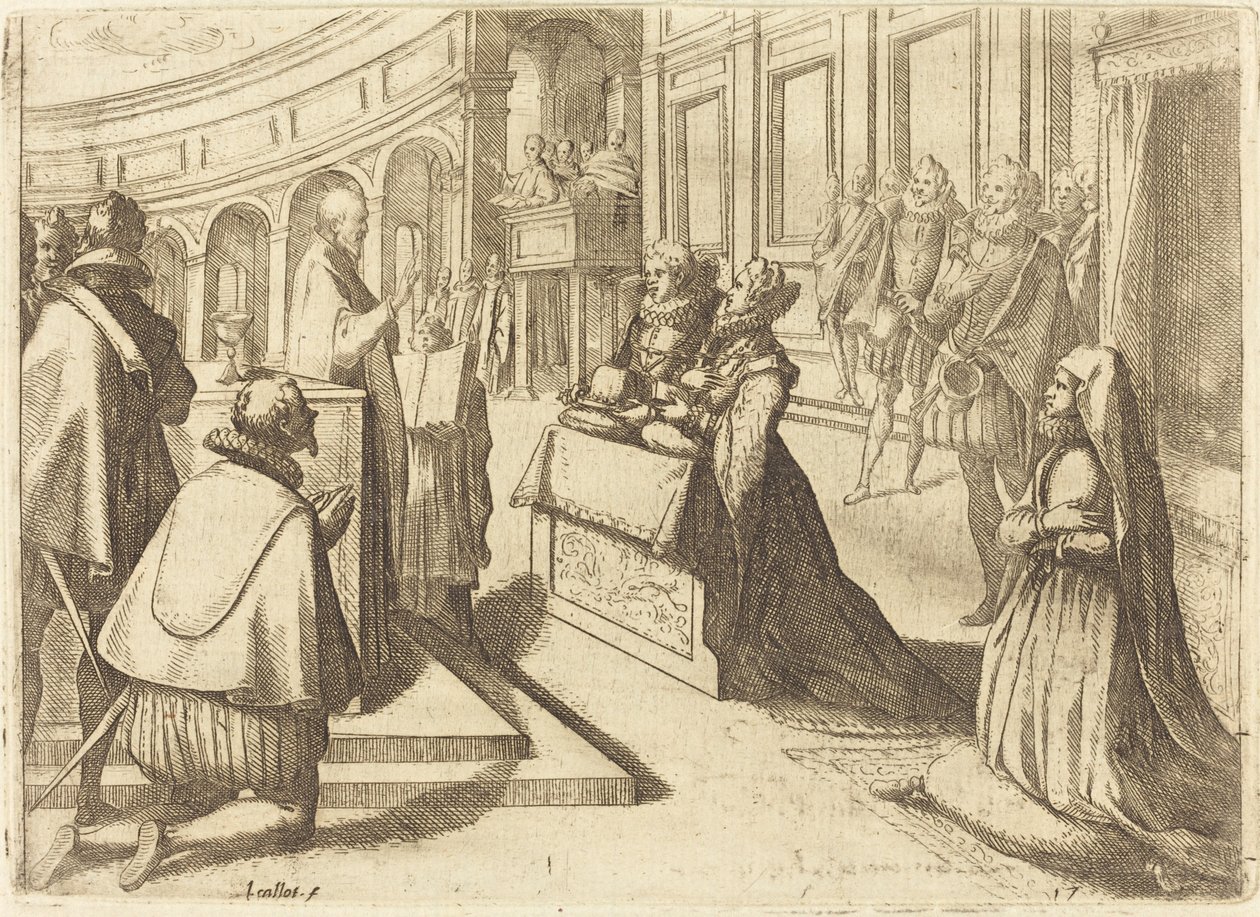 Sňatek Markéty Rakouské a Filipa III od Jacques Callot