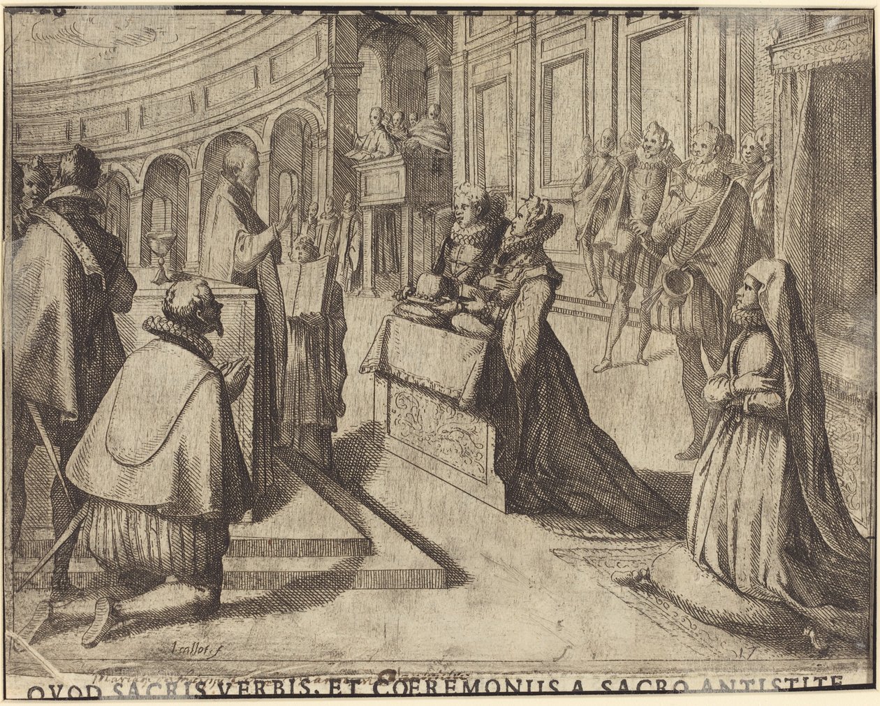 Manželství Markéty Rakouské a Filipa III. od Jacques Callot