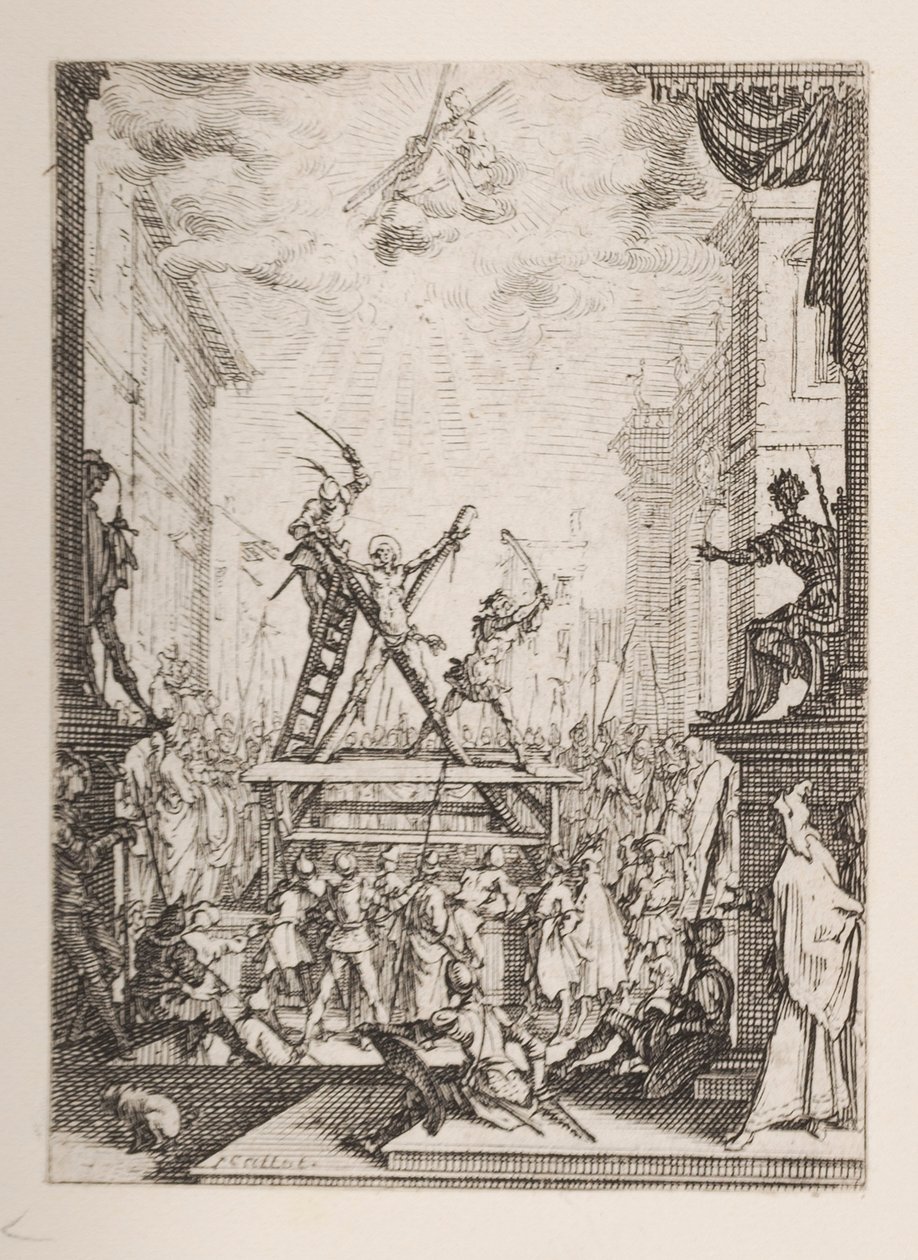 Umučení svatého Ondřeje, č.p. 5 z Umučení apoštolů od Jacques Callot