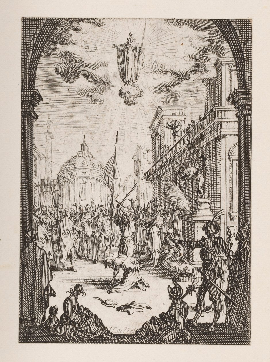 Umučení sv. Jakuba, č. 3 z Umučení apoštolů od Jacques Callot