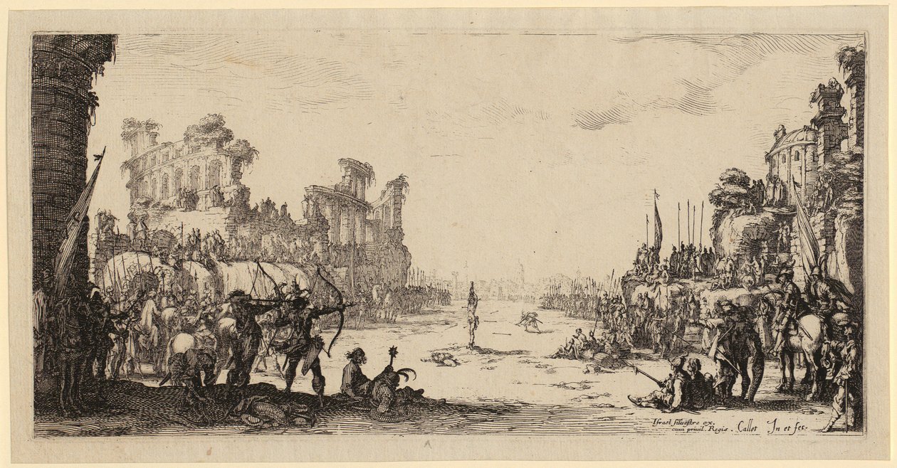 Mučednictví svatého Šebestiána od Jacques Callot