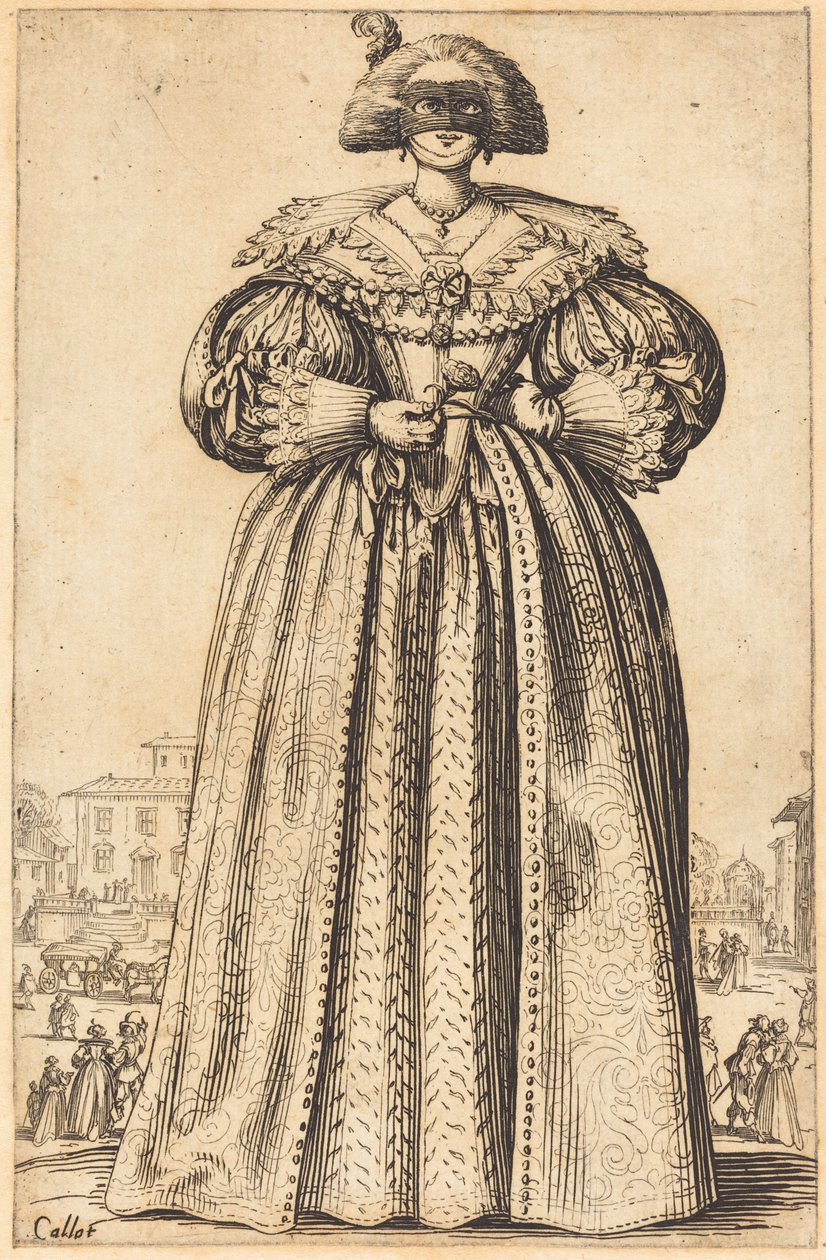 Maskovaná šlechtična od Jacques Callot