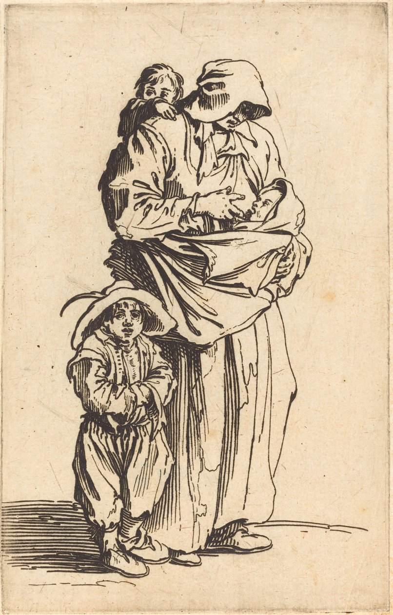 Matka a tři děti od Jacques Callot