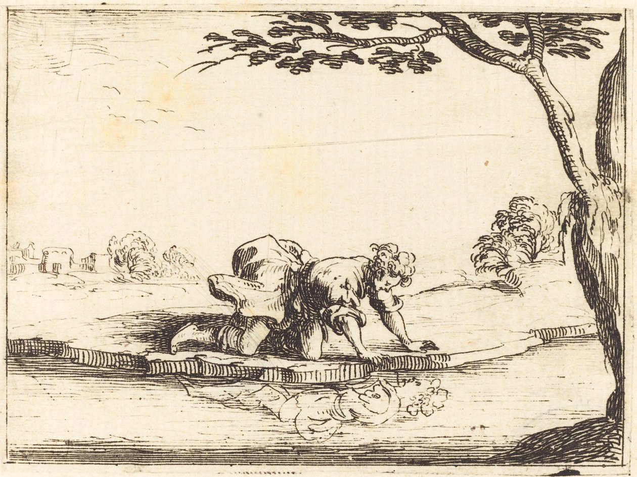 Narcis při pohledu do vody od Jacques Callot