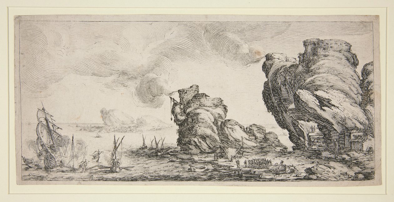 Námořní bitva od Jacques Callot