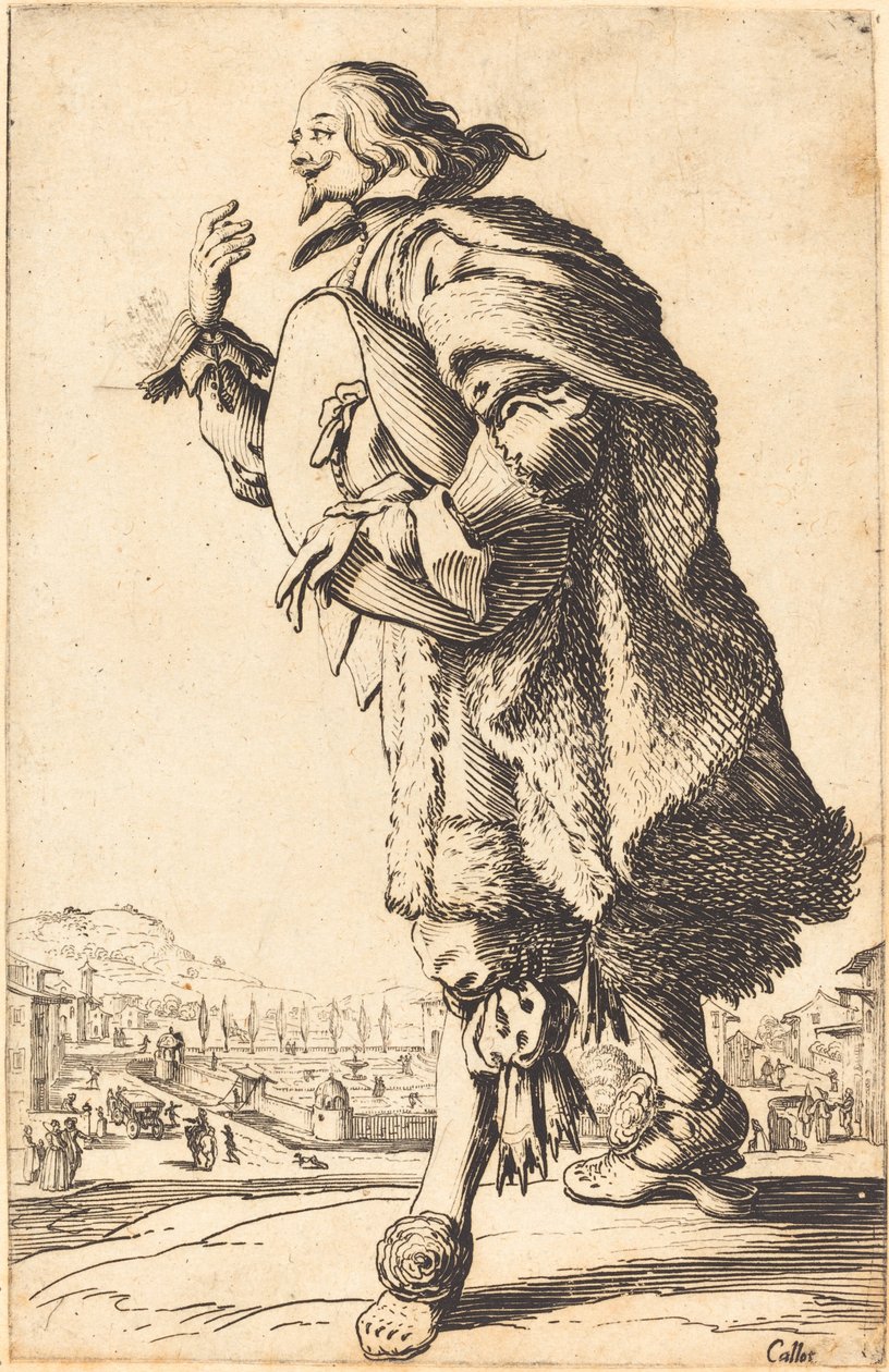 Urozený muž s plstěným kloboukem, klanění od Jacques Callot