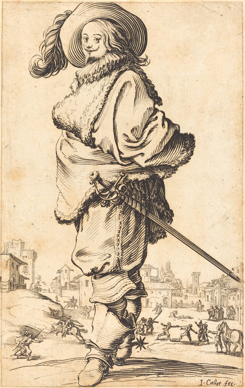 Ušlechtilý muž s kožešinou Plastron od Jacques Callot