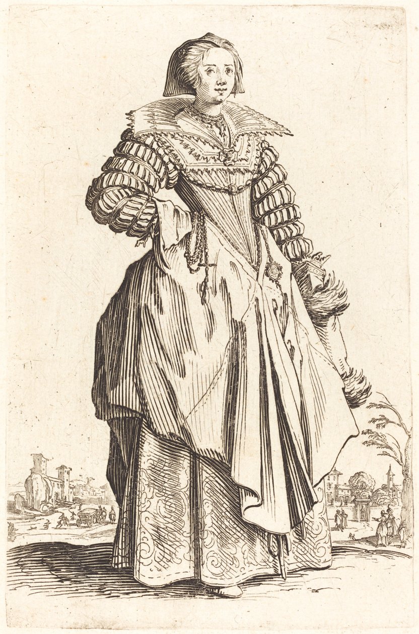 Ušlechtilá žena s velkým límcem od Jacques Callot