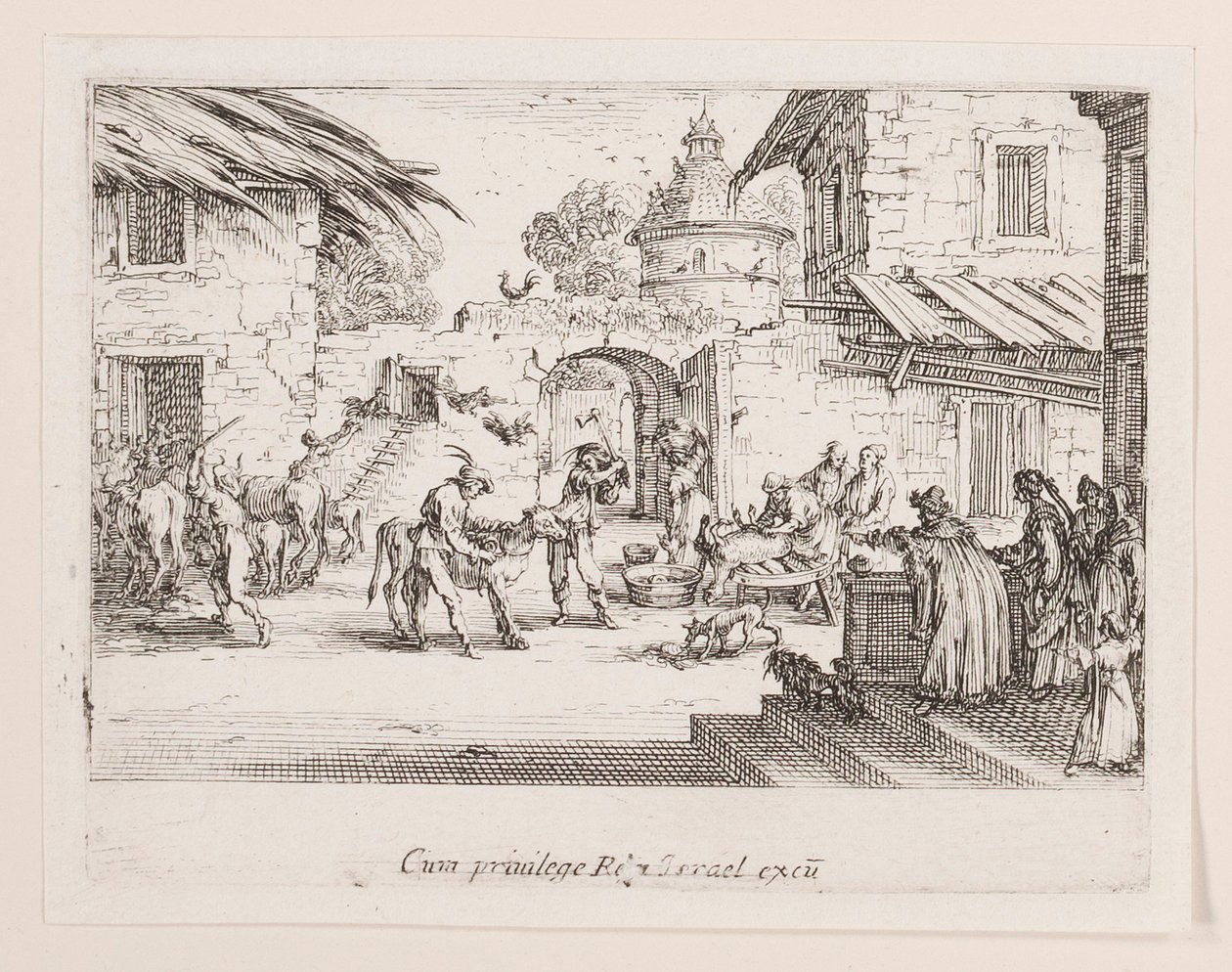 On tue le veau gras (Velké tele je zabito), ze série La vie de l od Jacques Callot