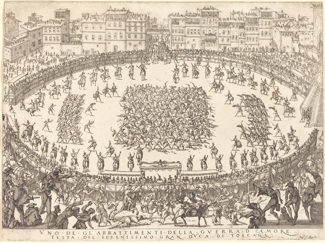 Jeden z bojů pěchoty od Jacques Callot