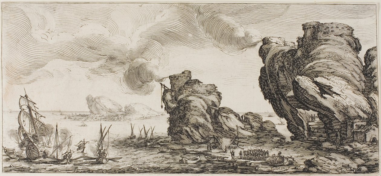 Pantalone, ze Tří italských komiků od Jacques Callot
