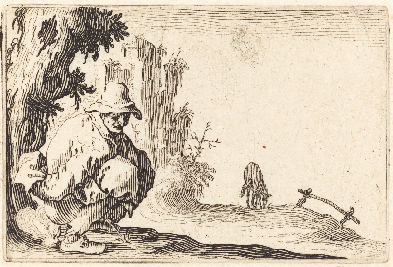 Rolník na stolici od Jacques Callot