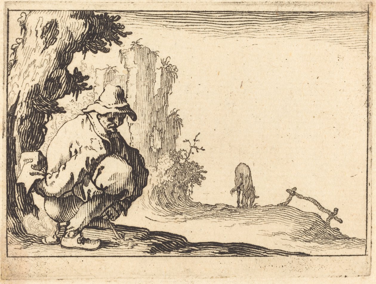 Rolník na stolici od Jacques Callot