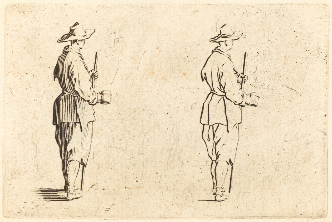 Sedlák s pohárem od Jacques Callot