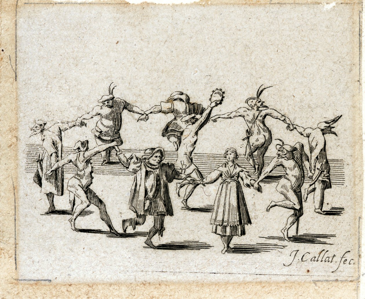 Tanec rolníků od Jacques Callot
