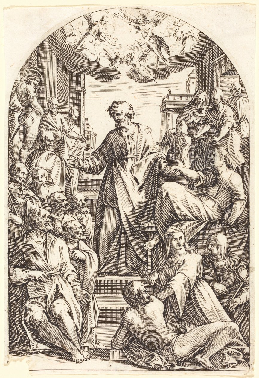Petr křísí Tabitu od Jacques Callot