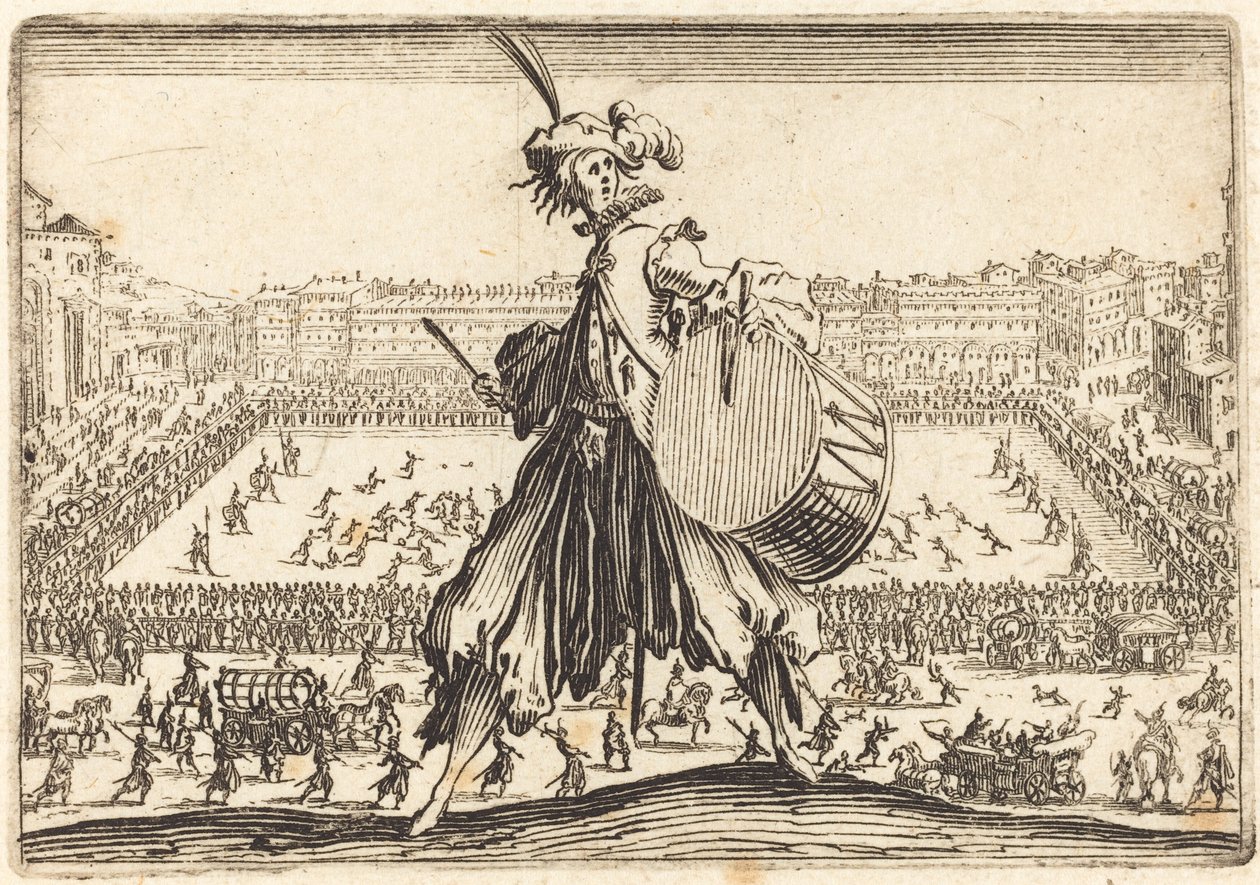 Piazza Santa Croce, Florencie od Jacques Callot