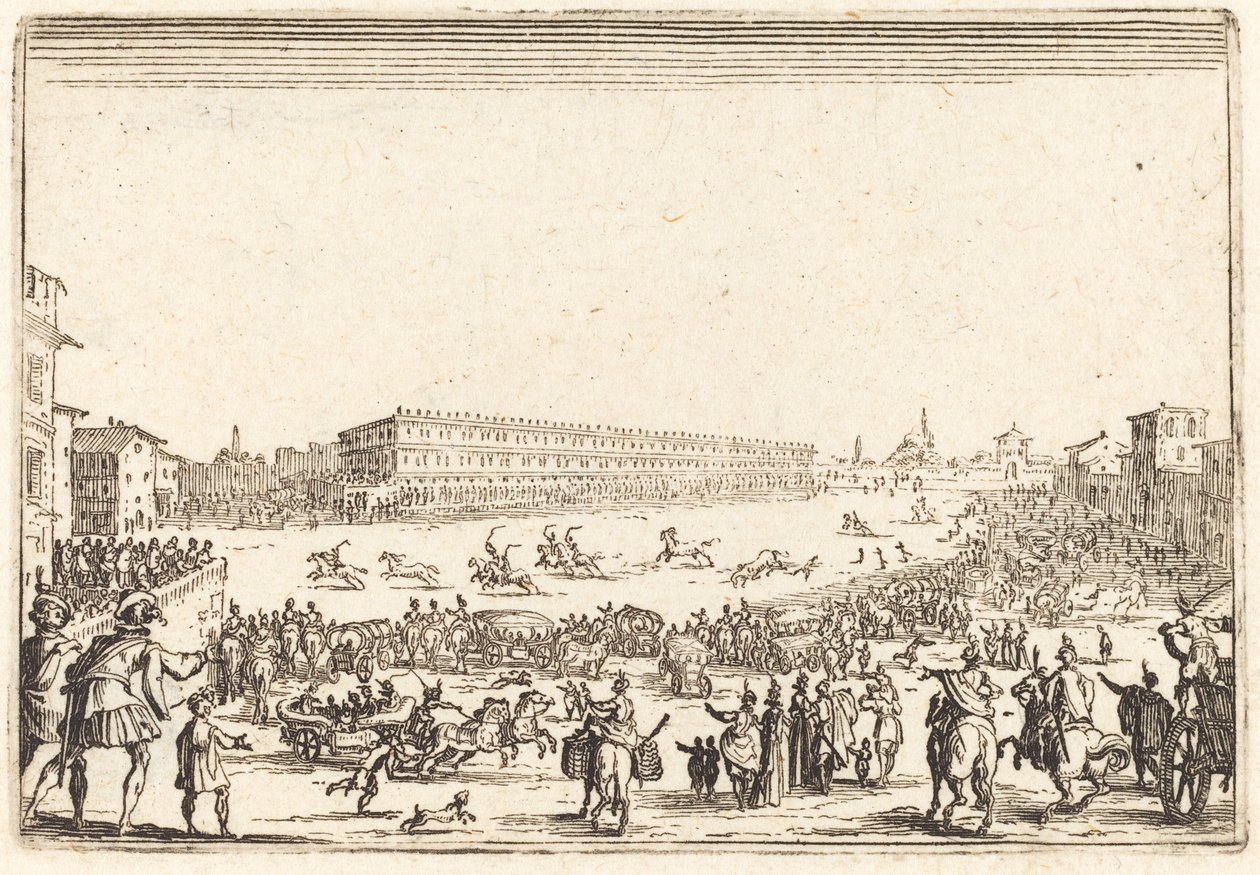 Piazza Santa Croce, Florencie, c. 1622. od Jacques Callot