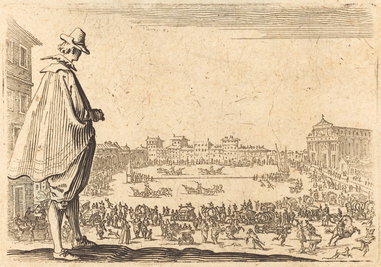 Piazza Santa Maria Novella, Florencie od Jacques Callot