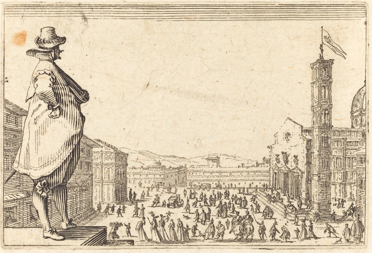 Piazza del Duomo, Florencie od Jacques Callot