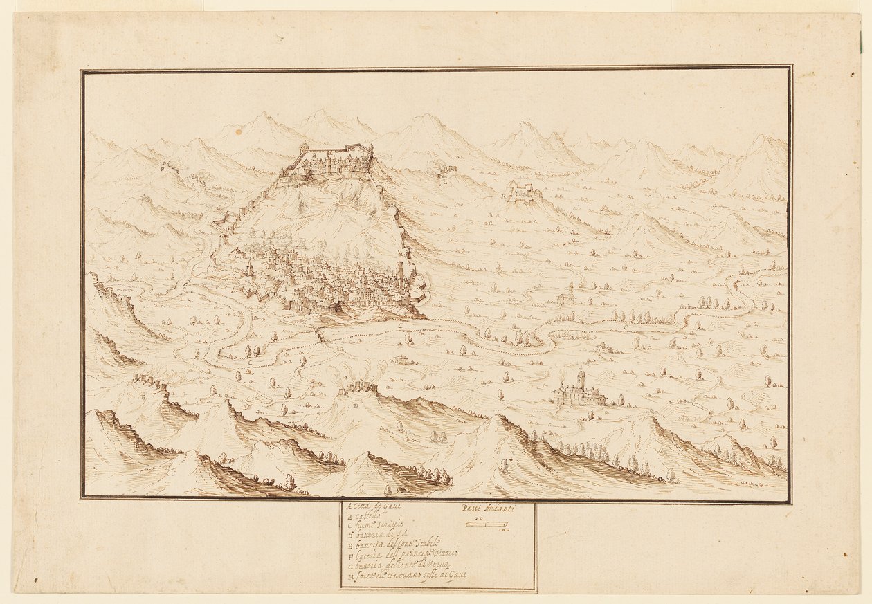 Planometrický pohled na Gani od Jacques Callot
