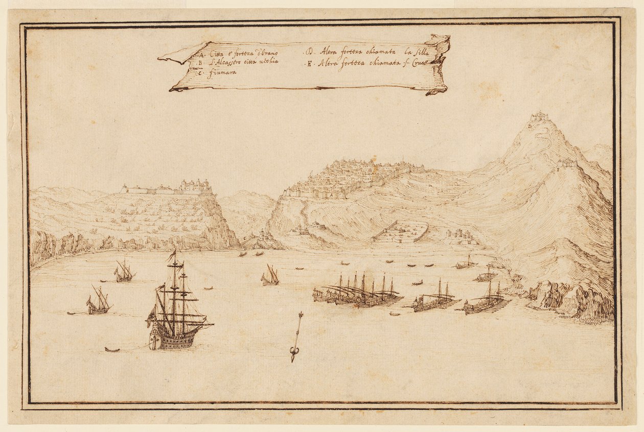 Planometrický pohled na Oran, Alžírsko od Jacques Callot