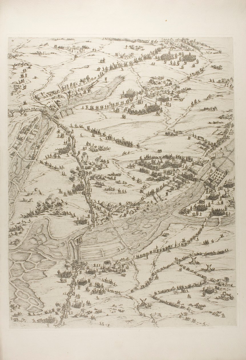 Třetí deska z Obležení La Rochelle od Jacques Callot