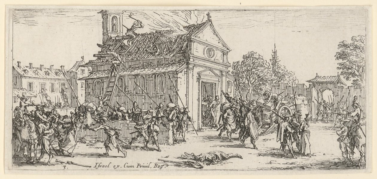 Vyplenění kláštera od Jacques Callot