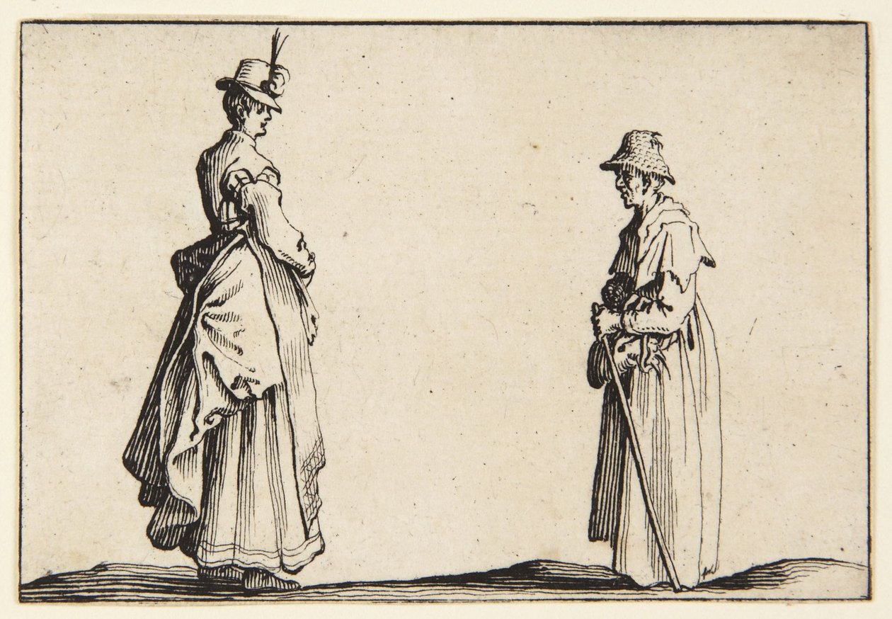 Profily dvou žen od Jacques Callot