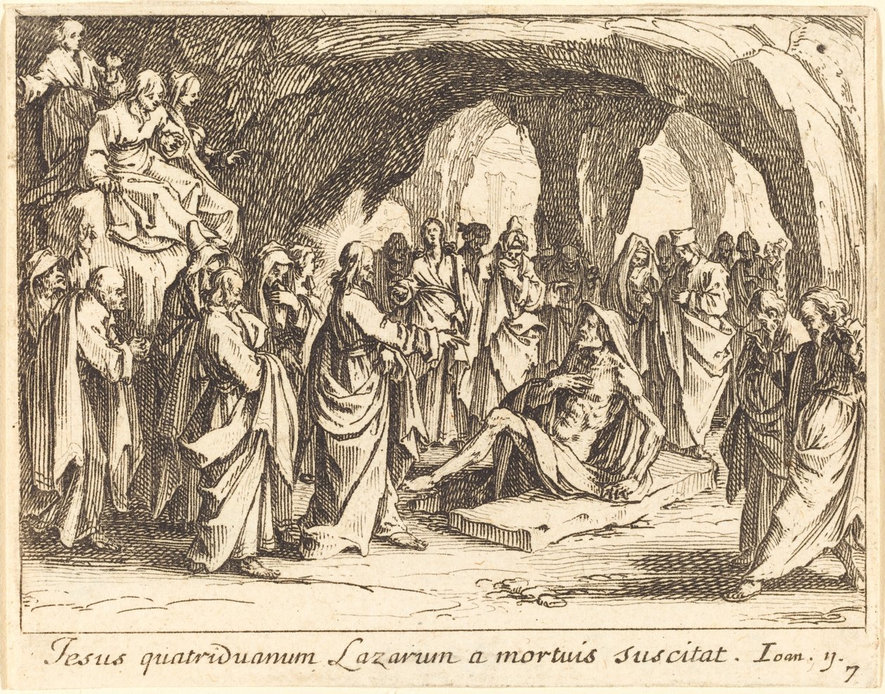 Vzkříšení Lazara od Jacques Callot