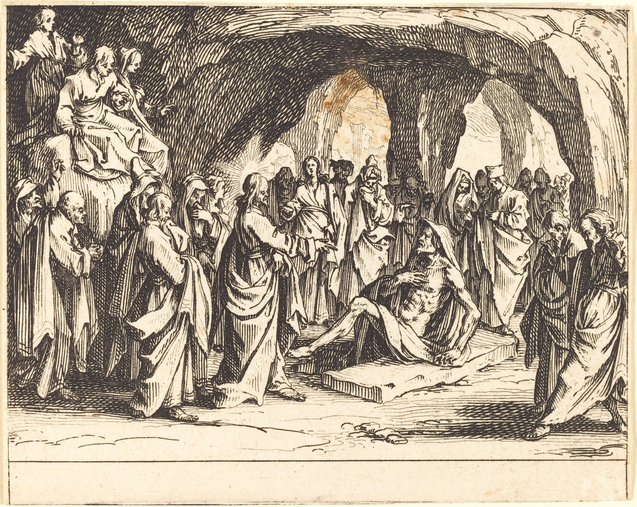 Vzkříšení Lazara od Jacques Callot