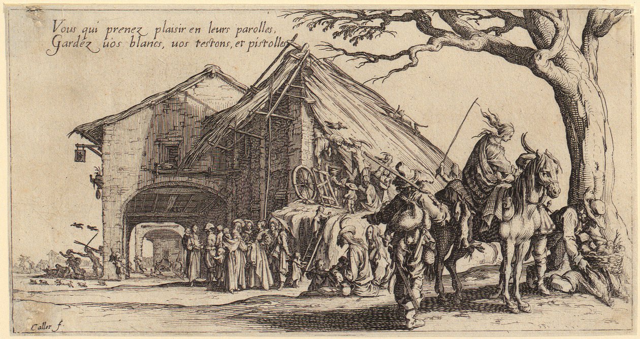 Rast, list 3 ze série „Die Bohémiens“ od Jacques Callot