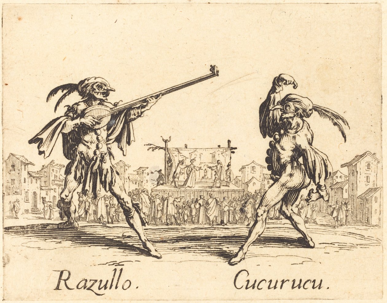 Razullo a Cucurucu, c. 1622. od Jacques Callot