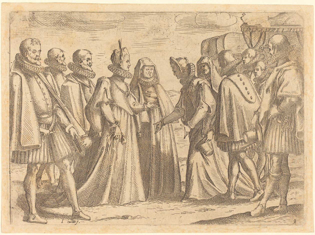 Recepce v Mantově od Jacques Callot