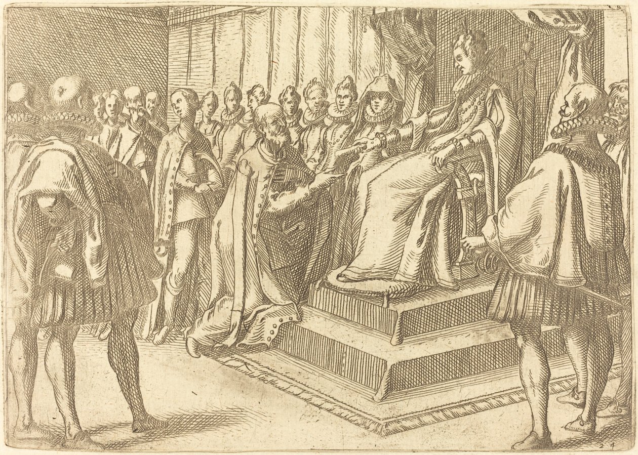 Přijetí vyslance Polska od Jacques Callot