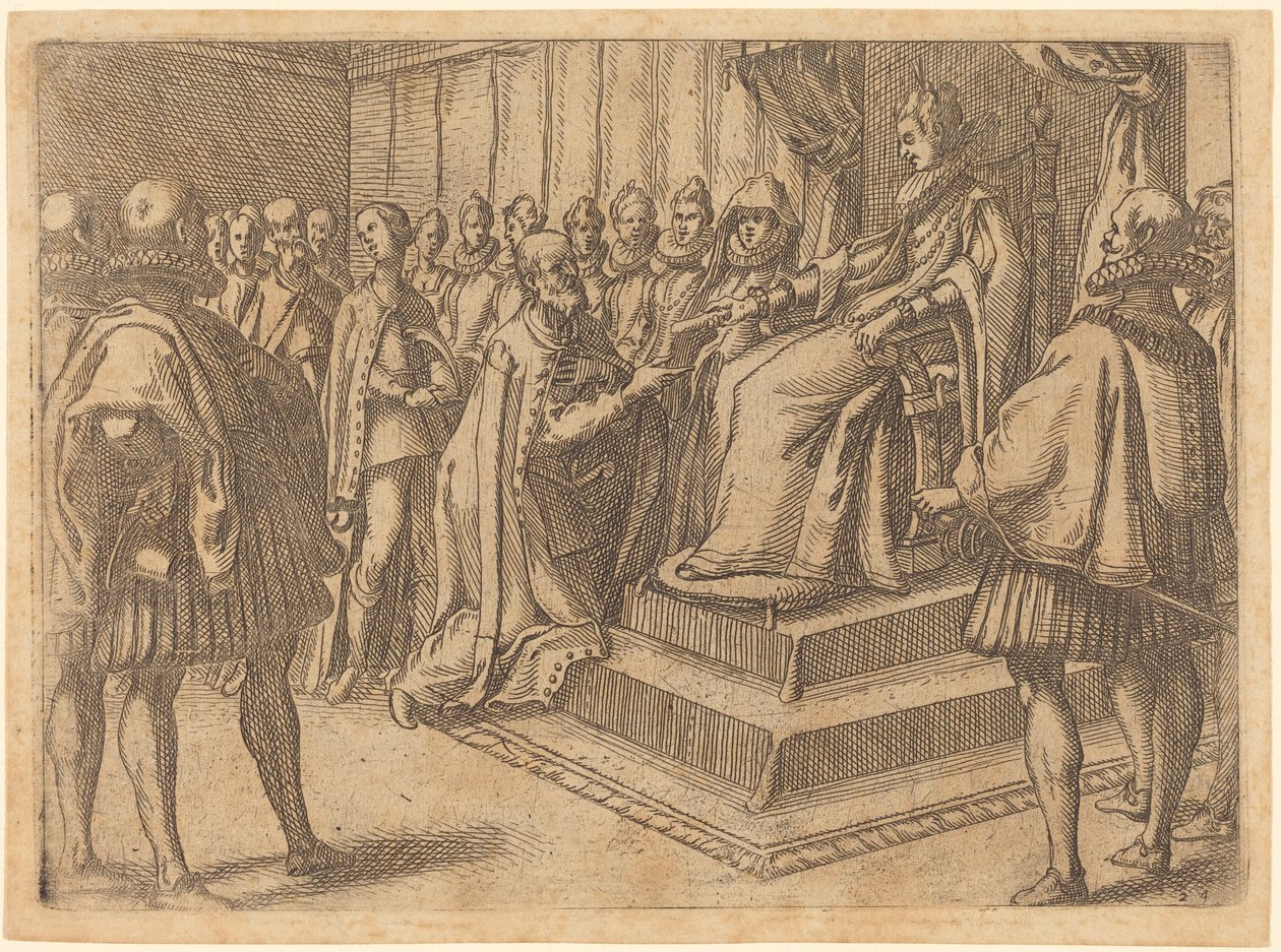 Přijetí polského vyslance od Jacques Callot