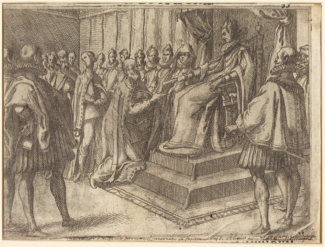 Přijetí polského vyslance [recto] od Jacques Callot