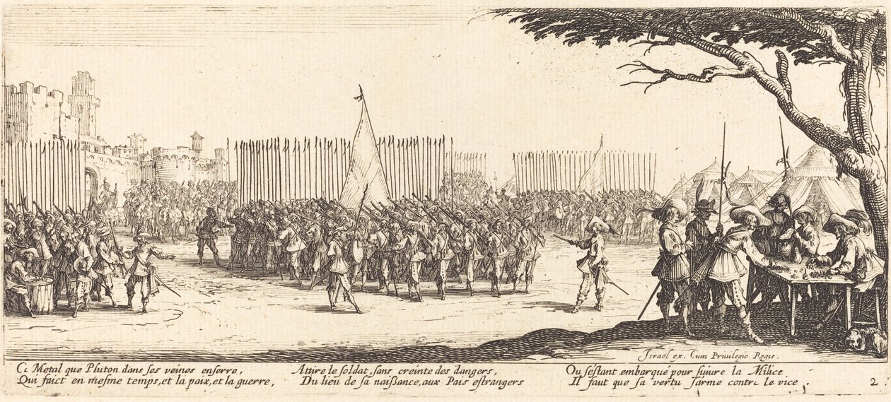 Nábor vojáků, c. 1633. od Jacques Callot