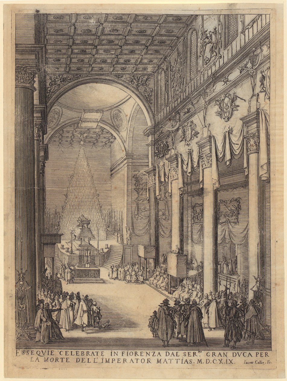 Rekviem na počest císaře Matyáše od Jacques Callot