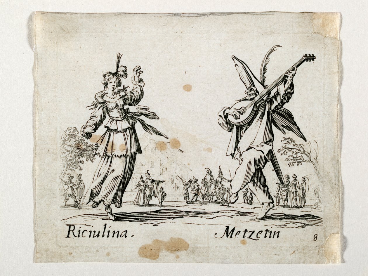 Riculina a Metzetin, postavy z Commedia dell