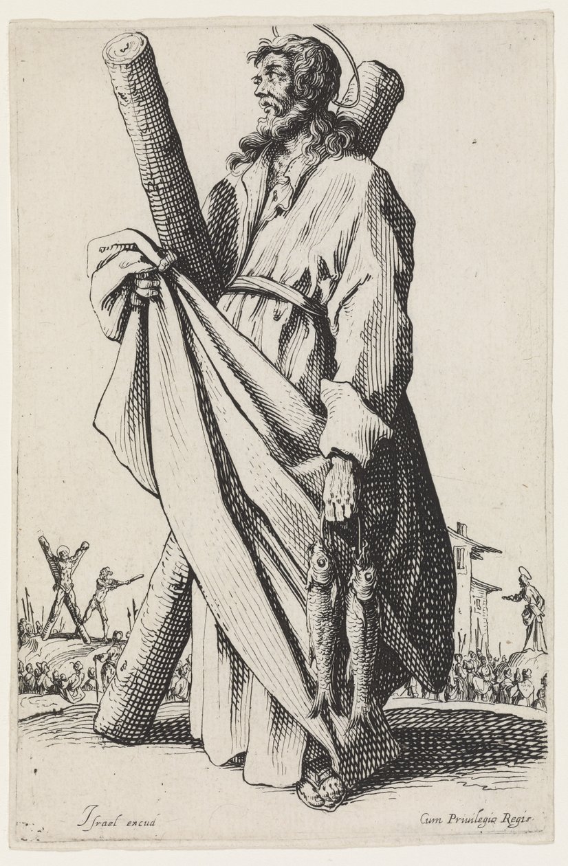 Svatý Ondřej z Les Grands Apôtres (Velcí apoštolové), 1631 od Jacques Callot