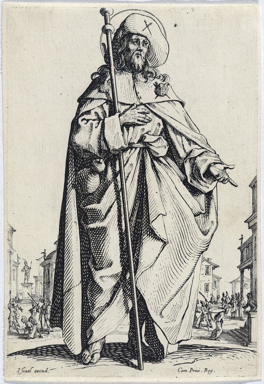Svatý Jakub Větší z Les Grands Apôtres (Velcí apoštolové), 1631 od Jacques Callot