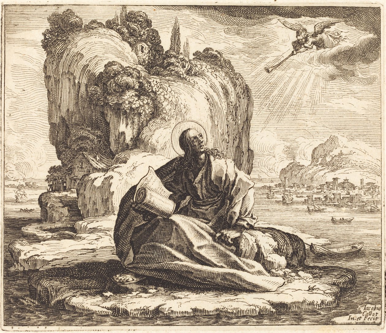 Svatý Jan na ostrově Patmos od Jacques Callot