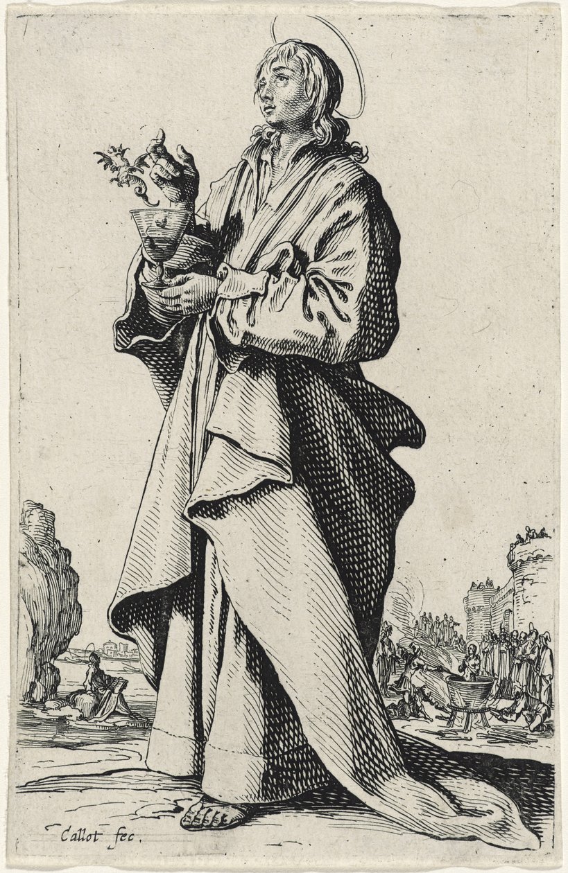 Svatý Jan Evangelista z Les Grands Apôtres (Velcí apoštolové), 1631 od Jacques Callot