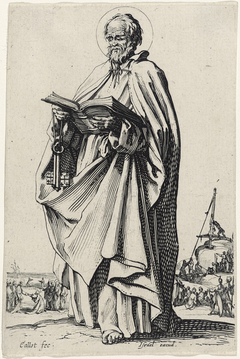 Svatý Petr z Les Grands Apôtres (Velcí apoštolové), 1631 od Jacques Callot