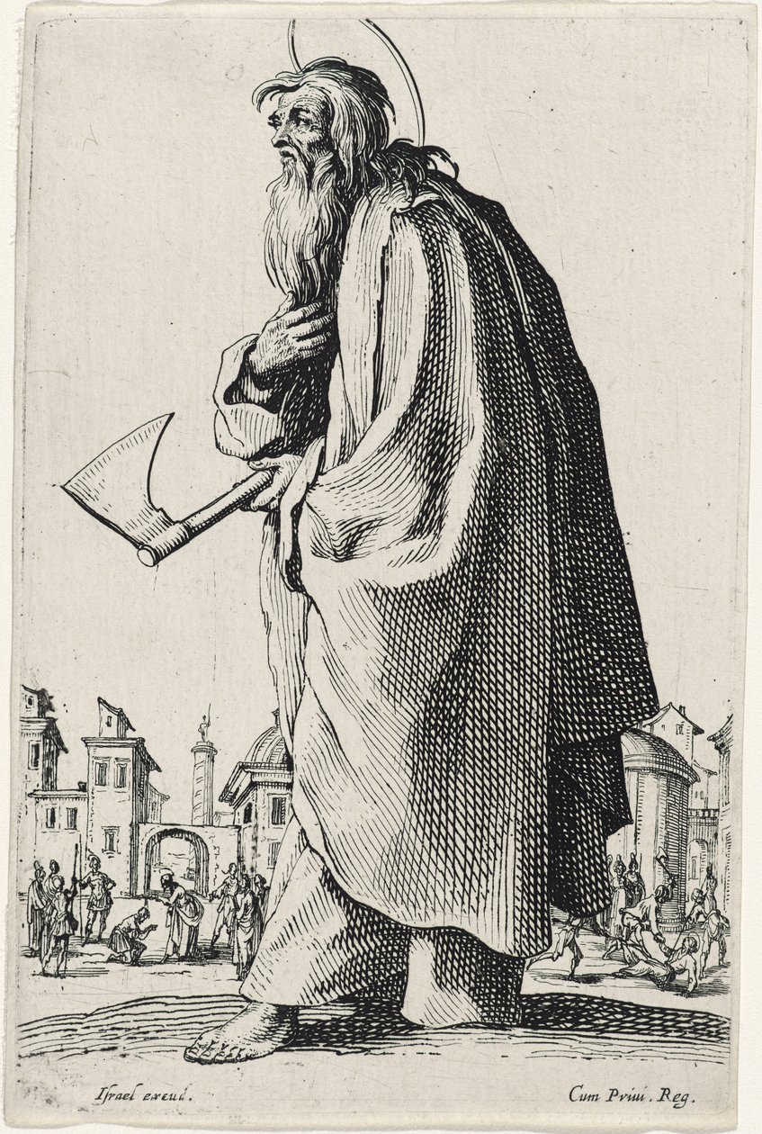 Svatý Tadeáš nebo svatý Jidáš z Les Grands Apôtres (Velcí apoštolové), 1631 od Jacques Callot