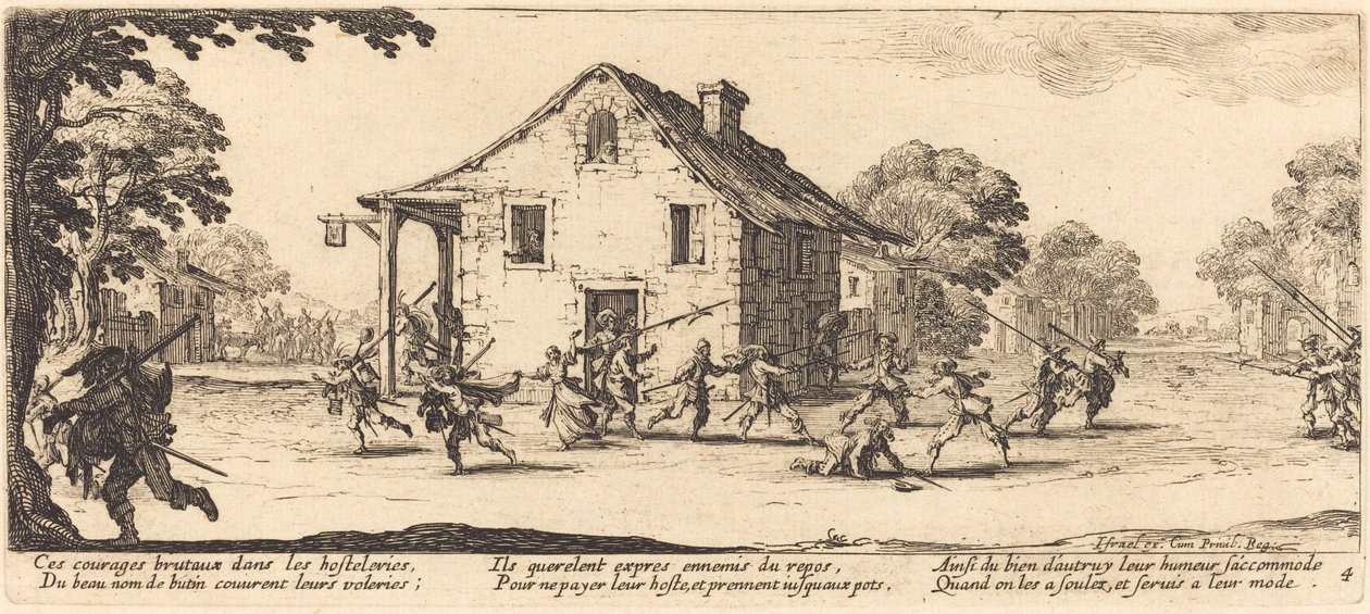 Scéna drancování, 1633. od Jacques Callot