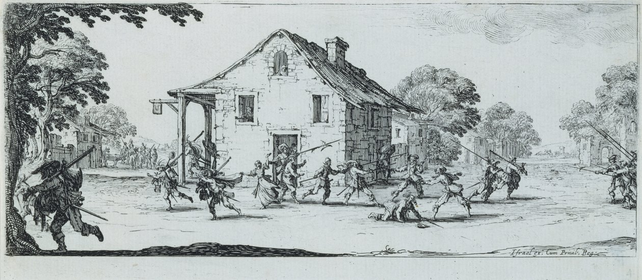 Scéna drancování, 1633 od Jacques Callot